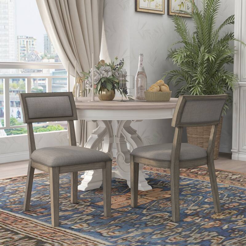 Melody Fields Rustic Grey Wood Side Chairs by The Gray Barn (Set of 2