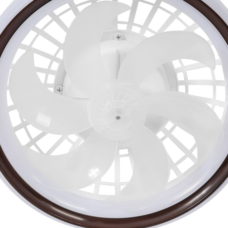 13-In Socket White LED Ceiling Fans with Lights and Remote