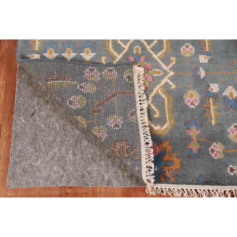 Hand Knotted Oriental 100% Wool Carpet Traditional All-Over Navy Blue & Blues Heriz (serapi) Area Rug - 11' 11'' X 8' 10''