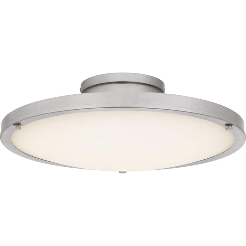 Donne Integrated LED Brushed Nickel Semi-Flush Mount with CCT Switch