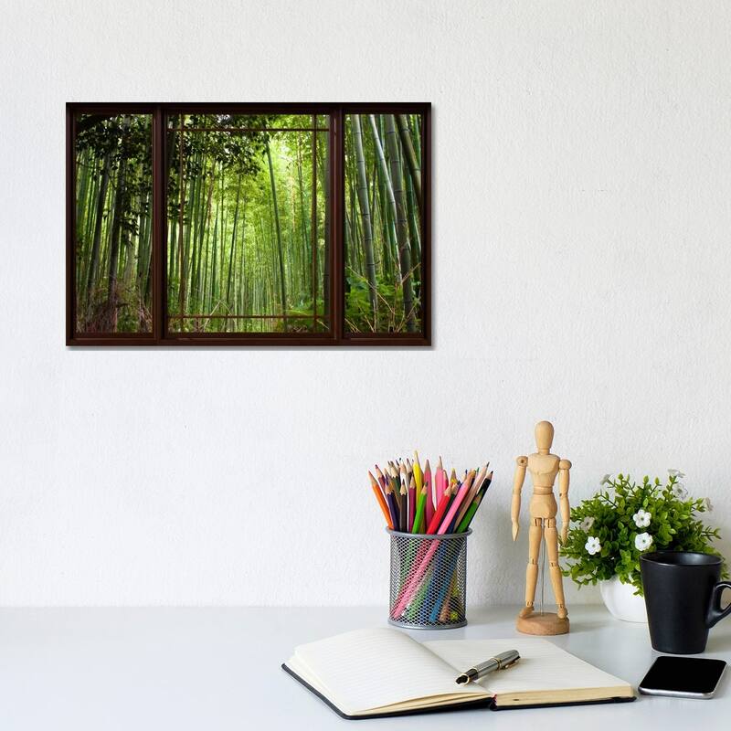 iCanvas "Bamboo Forest Window View" by Unknown Artist Canvas Print - 8x12x0.75