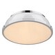 preview thumbnail 3 of 1, Yep by Golden Lighting Duncan 2-light Flush Mount in Chrome and White shade - 14" W x 4.25" H