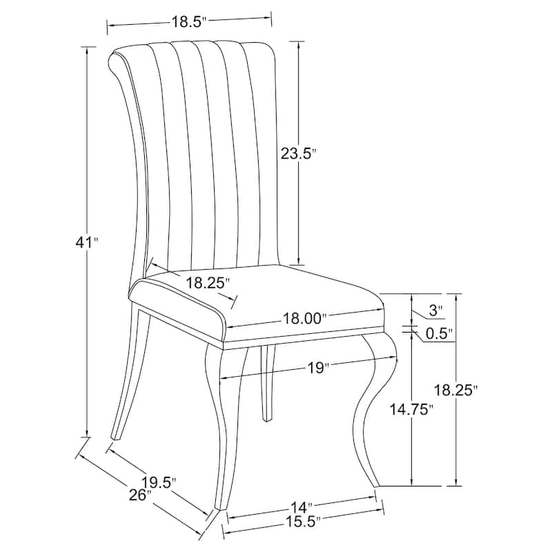 Betty Velvet Upholstered Dining Chair (Set of 4)