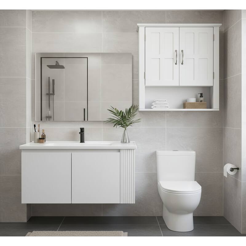 Bathroom Wall Storage Cabinet, Multi -functional Wall Mounted Cabinet with Adjustable Shelves, Medicine Cabinet