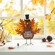 preview thumbnail 49 of 53, Glitzhome Thanksgiving Wooden Turkey Table Decor Wall Hanging Signs