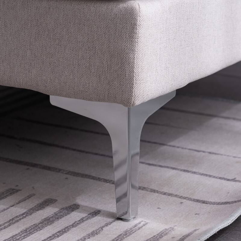 U-Shaped Fabric With Two Imperial Concubine Iron Feet 4 Sectional Sofas