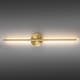 preview thumbnail 59 of 119, 1-Light Black/ Gold/ Nickel Modern Long Linear Strip Wall Sconce Dimmable LED Bathroom Vanity Light