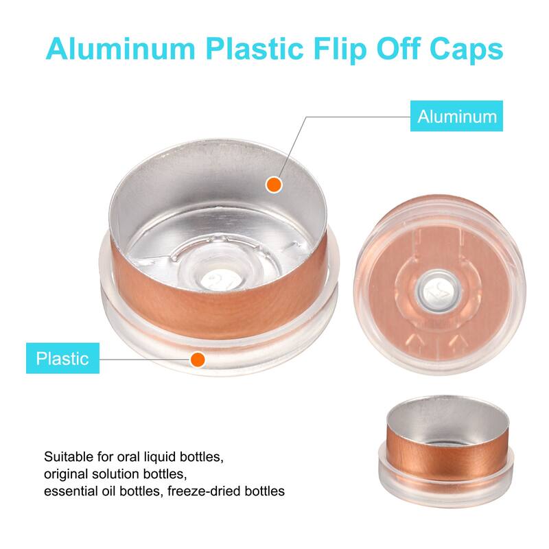 Flip Off Caps 100PCS Burr-Free Flip Off Top Caps
