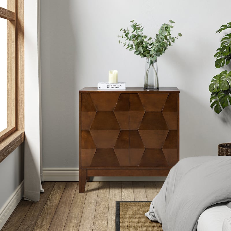 Martina Modern 2-door Ample Storage Cabinet With Adjustable Shelves By HULALA HOME - Walnut