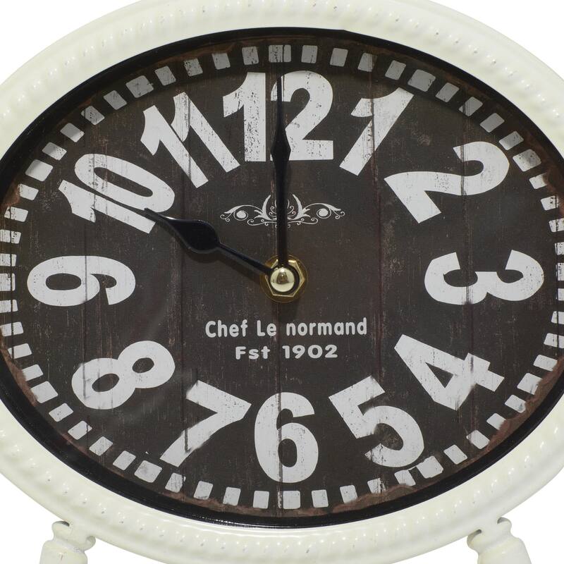 Black Metal Ring Top Decorative Clock (Set of 4)