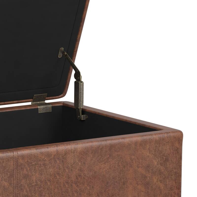 WYNDENHALL Franklin 54 inch Wide Contemporary Rectangle Storage Ottoman