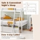 preview thumbnail 20 of 24, Twin Over Twin Bunk Bed Wood Bed Frame with 2 Storage Drawers and Ladder-Gray