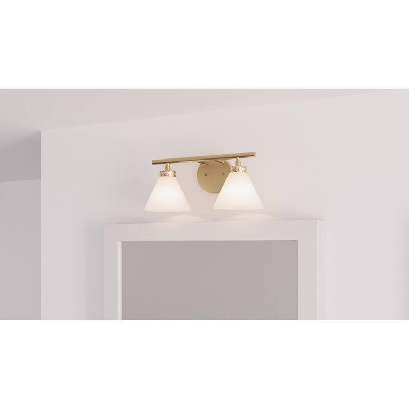 Ira 2-Light Weathered Brass Vanity Light