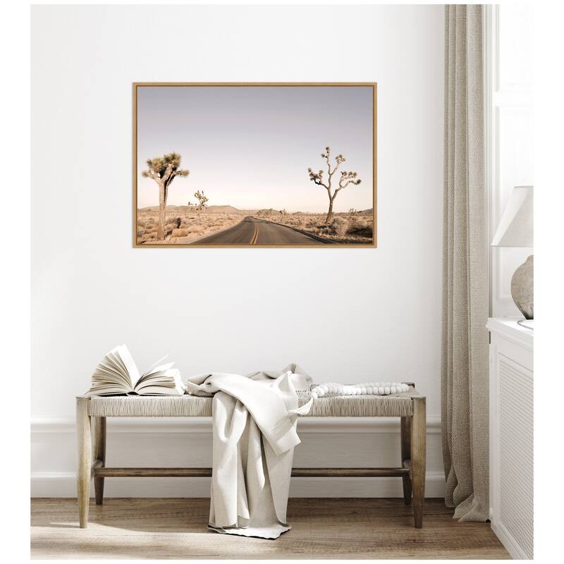 Kate and Laurel Driving joshua Tree No. 3 by Alicia Bock Framed Canvas Wall Art Print