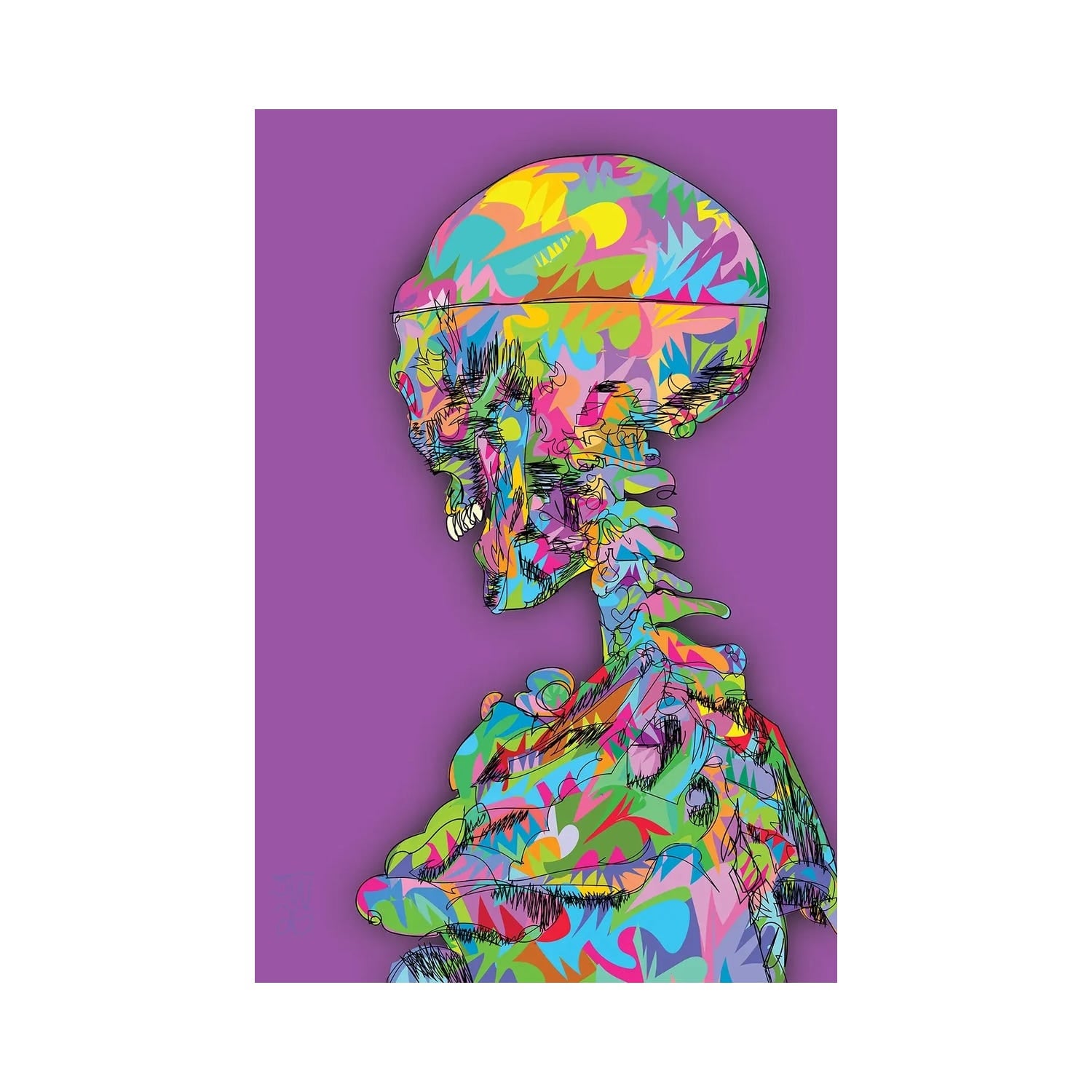 "Skeleton Shoulders" by TECHNODROME1 Canvas Print