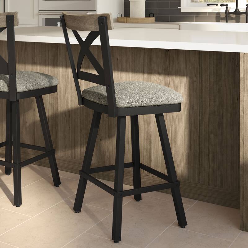 Amisco Snyder Swivel Counter and Bar Stool