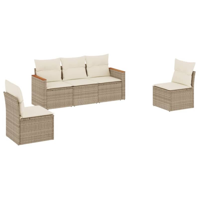 vidaXL Garden Sofa Set Black