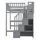 preview thumbnail 43 of 48, Full size Loft Bed with Bookshelf, Drawers, Desk and Wardrobe, Espresso