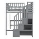preview thumbnail 11 of 13, Multifunctional Stairway Storage Full Loftbed Frame w/ Wardrobe & Desk
