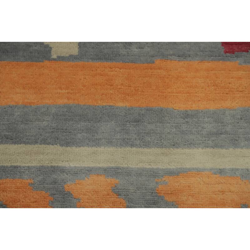 Vegetable Dye Wool Gabbeh Turkish Area Rug Handmade Wool Carpet - 13' 5'' X 8' 11''