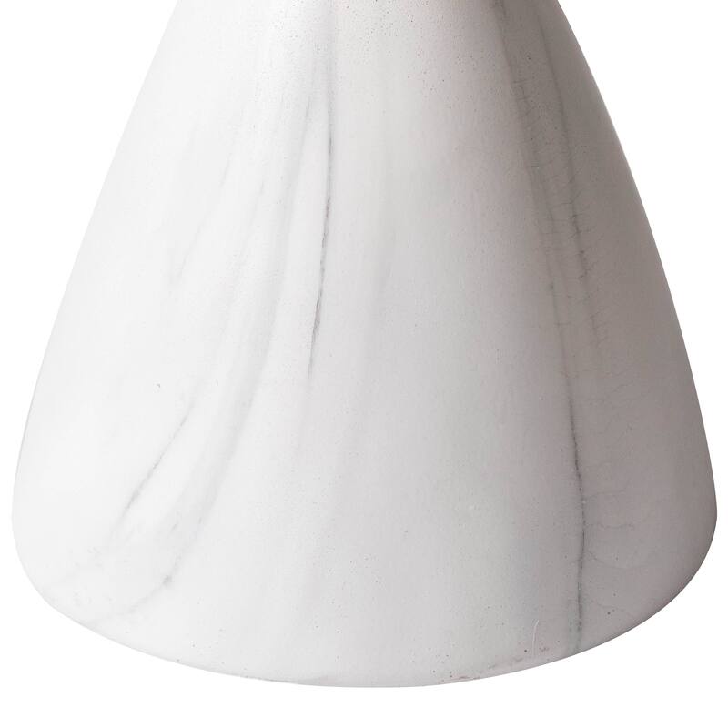 Dune 17-Inch Round Side Table in Fiberstone Accent End Table for Indoor and Outdoor Patio Use