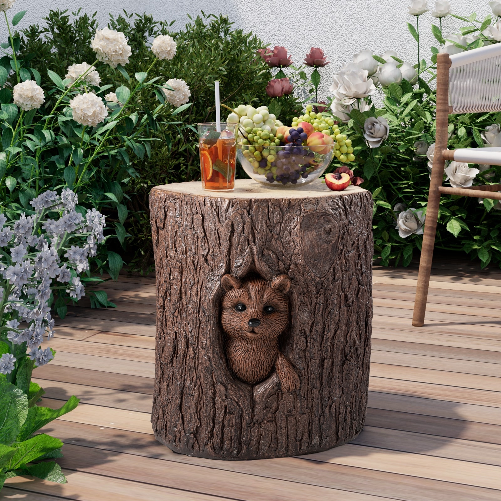 Log stool top