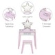 preview thumbnail 3 of 6, Fantasy Fields Little Princess Star Vanity with LED Mirror - 23.5" L x 12.99" W x 40.0" H