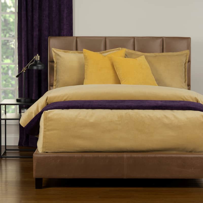 Mixology Padma 5 Piece Bed Cap Set with Sewn Corners - Old Gold - Queen