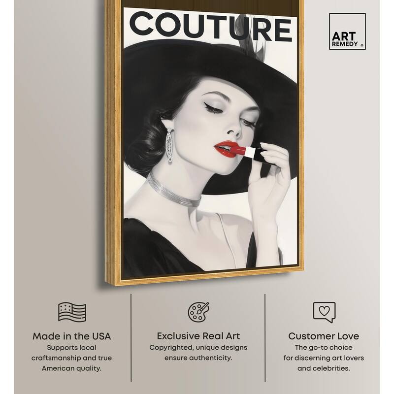 Lipstick Magazine Cover Canvas by Art Remedy