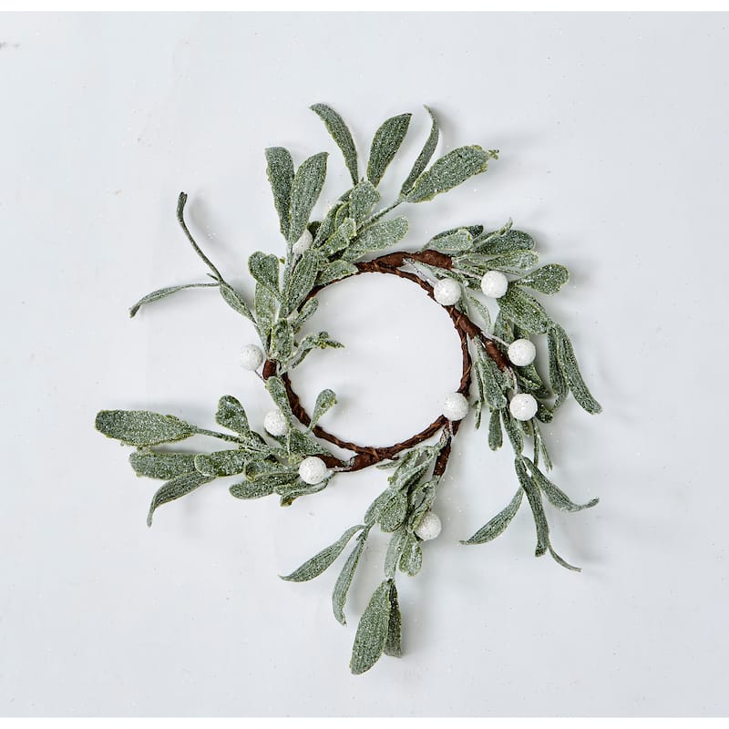 3.25" Mistletoe Candle Ring, Set of 2 - 9