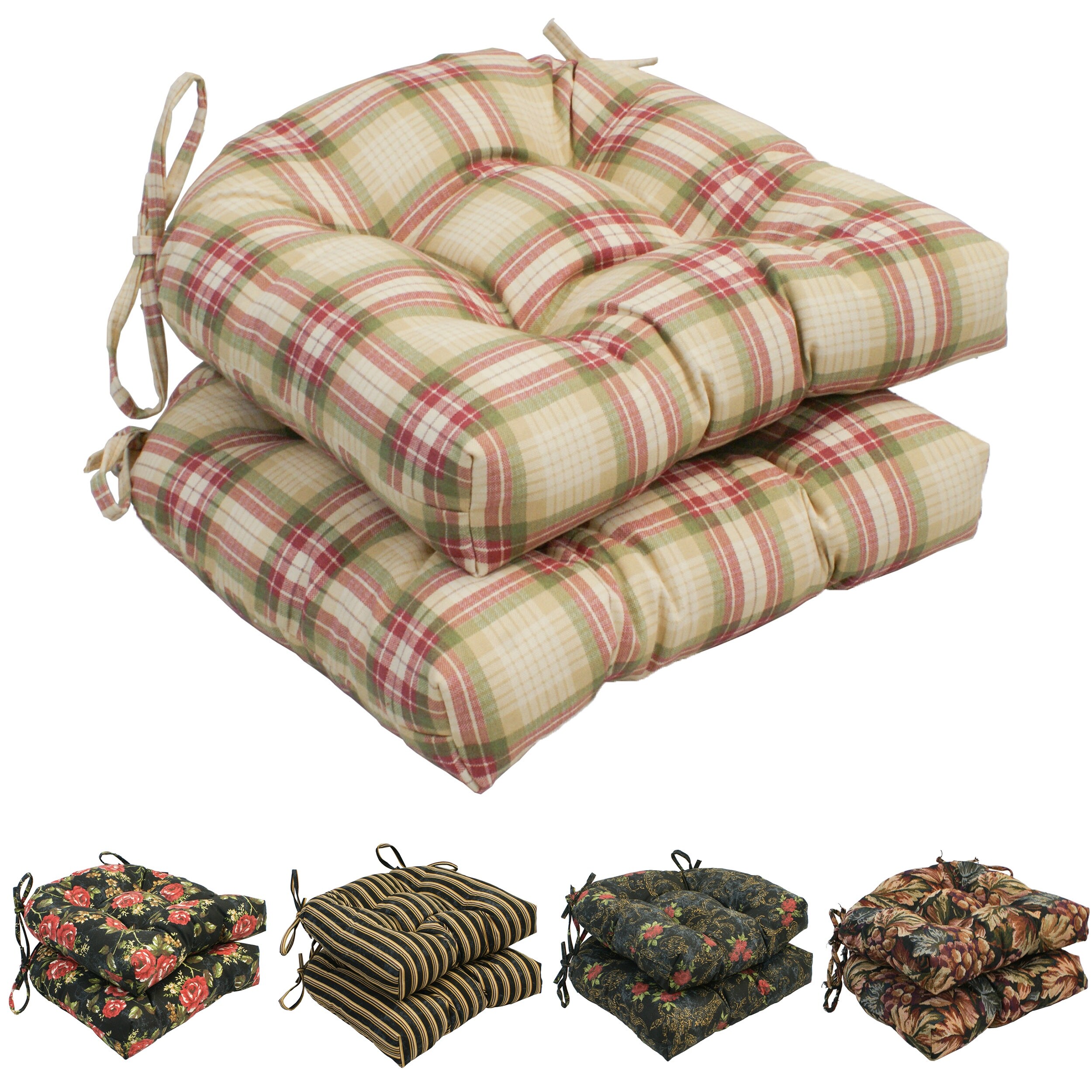 Patterned dining sales chair cushions