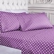 preview thumbnail 59 of 75, Superior Cotton Blend Polka Dot Bed Sheet Set Full - Lilac