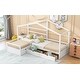 preview thumbnail 5 of 14, Twin Size House Platform Bed with 3-Storage Drawers, White, Perfect for Space-Saving and Organization