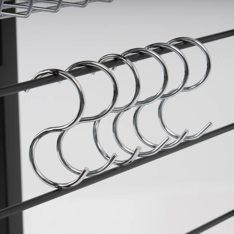 Kitchen Island Cart with Storage - Rolling Kitchen Island with Vegetable Basket