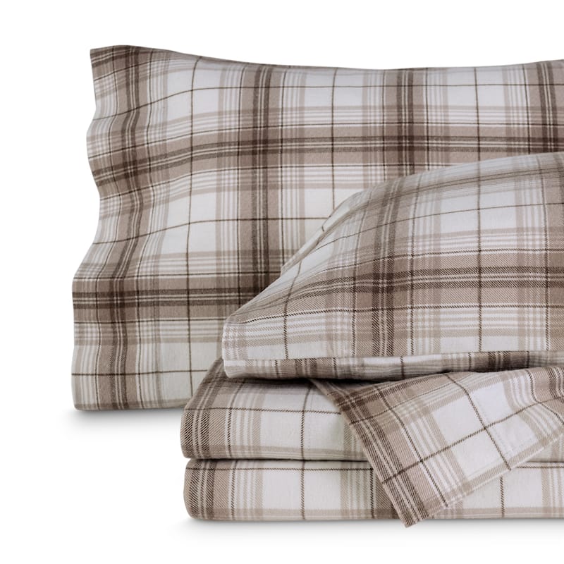 Bare Home Cotton Flannel Sheet Set - Velvety Soft Heavyweight