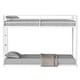 preview thumbnail 9 of 11, Adam Sturdy Twin over Twin Metal Bunk White for Kids and Adult, Low Profile and Easy Climbing with Stable Ladder