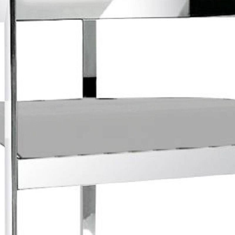 Velvet Stainless Steel Low Back Bar Chair with Armrests and Footrest