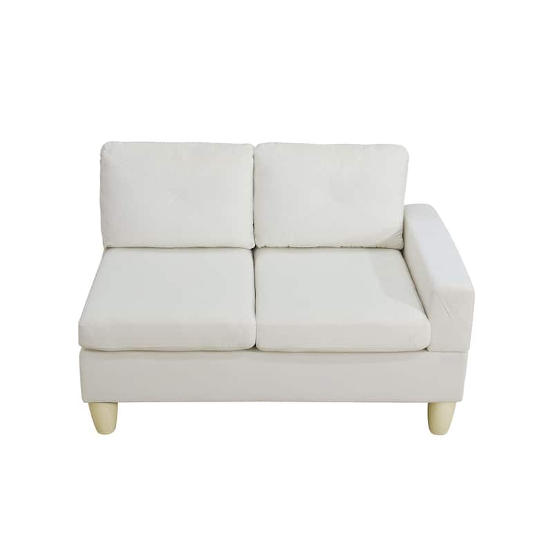 Beige Massa Flannel 4-Piece Couch Living Room Sofa Set