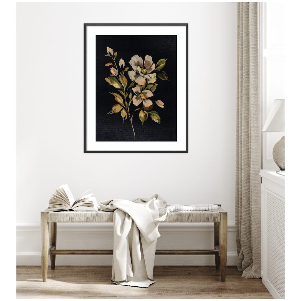 Kate and Laurel Framed Art Moody Floral 7 by Annie Quigley