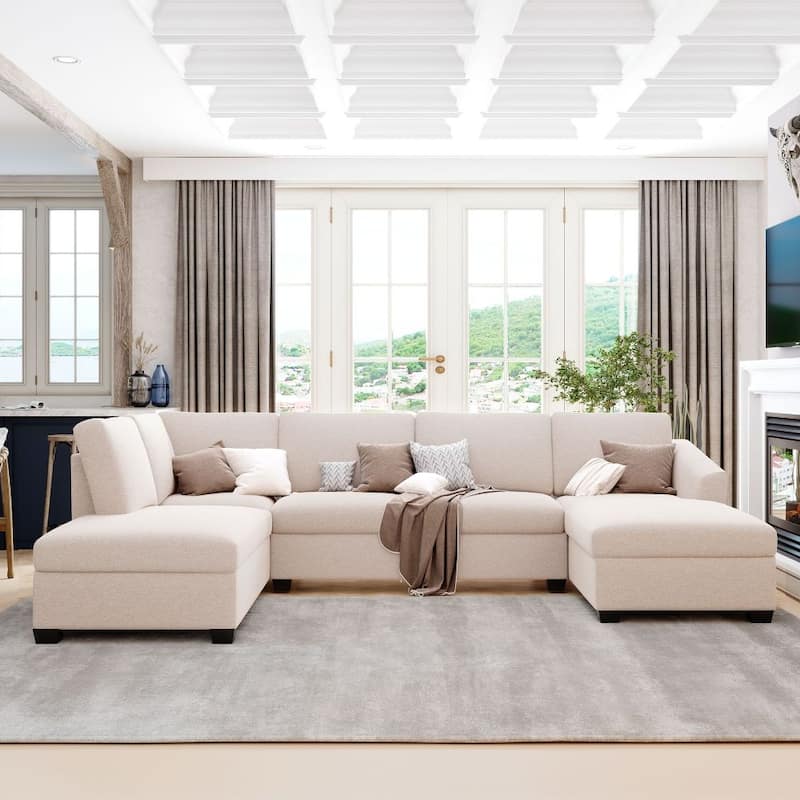 Large U-Shape Sectional Sofa for Living Room
