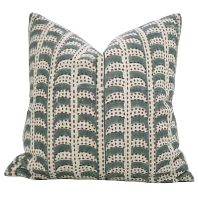 Fabdivine Viscose Linen Handmade Fall Décor 12x20 Inch Floral Pillow Cover for Eco-Friendly Home Gift or Décor, Gray, Garud