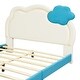 preview thumbnail 11 of 10, Full Size Velvet Upholstered Platform Bed with Headboard & Embedded Light Stripe