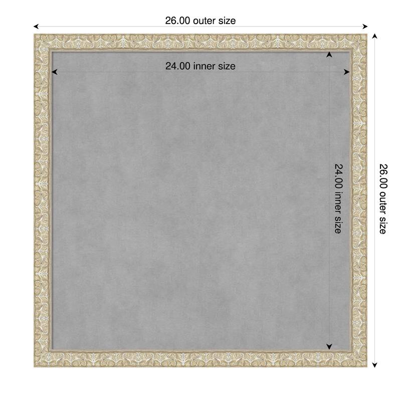 Amanti Art Lila Gold Framed - 26 x 26 in - Lila Silver