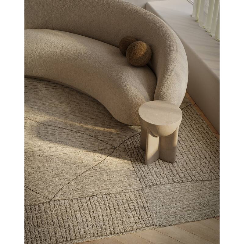 Momeni Wren Polyester Blend Geometric Area Rug, - 5' 3" x 7' 3" - Ivory - Rectangle