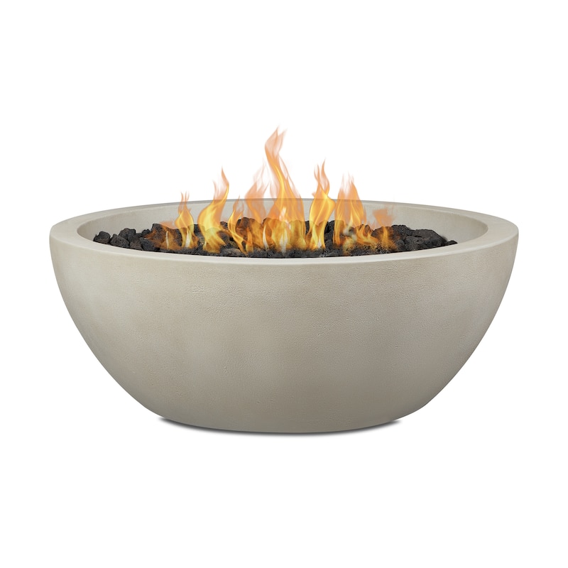 Alta Medium Natural Gas Fire Bowl in Fog by Jensen Co - 38 x 38 x 14