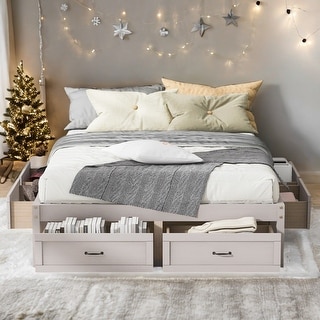 Queen Platform Bed with 6 Drawers - Bed Bath & Beyond - 42129396