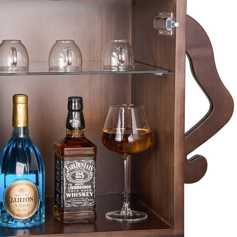 Wood Robot Drinks Storage Cabinet