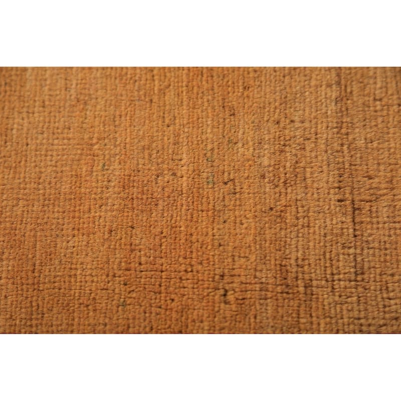Gold Gabbeh Modern Rug Hand-Knotted Tribal Wool Carpet - 3'11" x 5'10"
