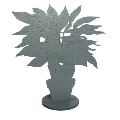 Lg. MDF Ficus Silhouette Green- A