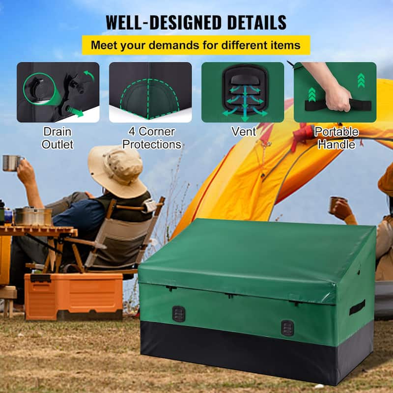 Outdoor Storage Box Patio Deck Box Waterproof PE Tarpaulin